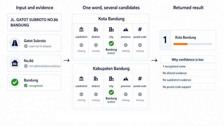Low-confidence candidate comparison