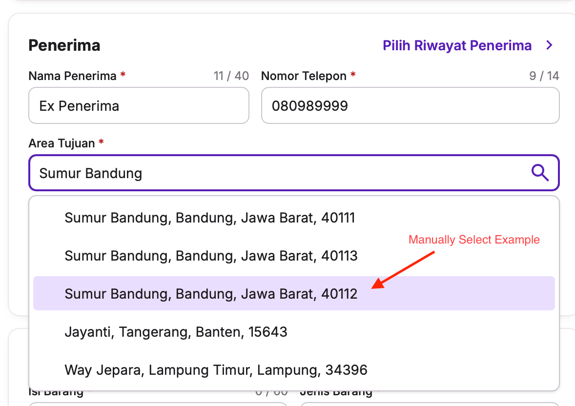 Some options even need more time to select. Which one is the correct postal code?